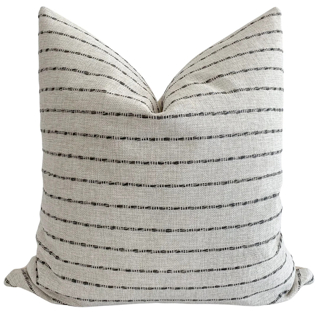 Eloa Gray Pillow Cover | Hackner Home (US)