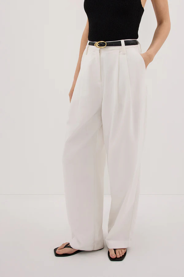 EDEN WHITE TAILORED PANT | DISSH