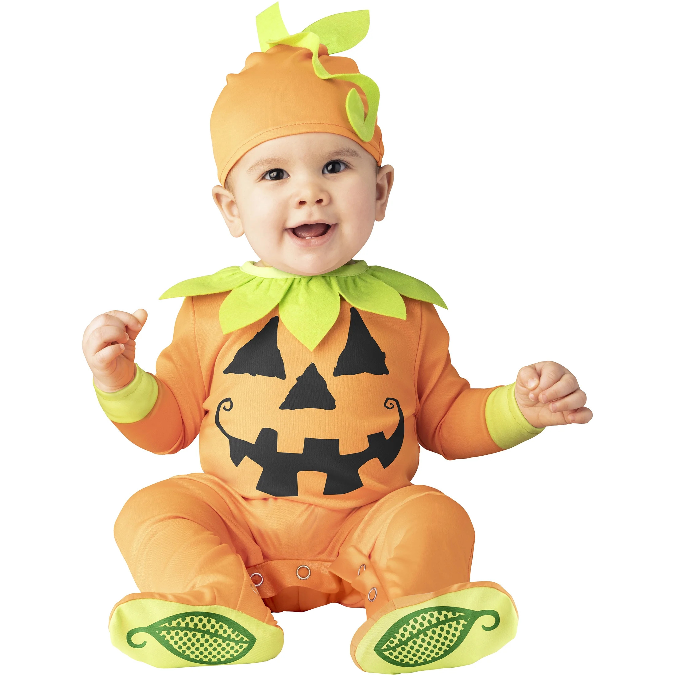 Jack -O Lantern Halloween Costume for Infant, Size 0-6 M, by Way to Celebrate | Walmart (US)