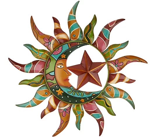 Plow & Hearth Talavera Sun & Moon Wall Art | QVC