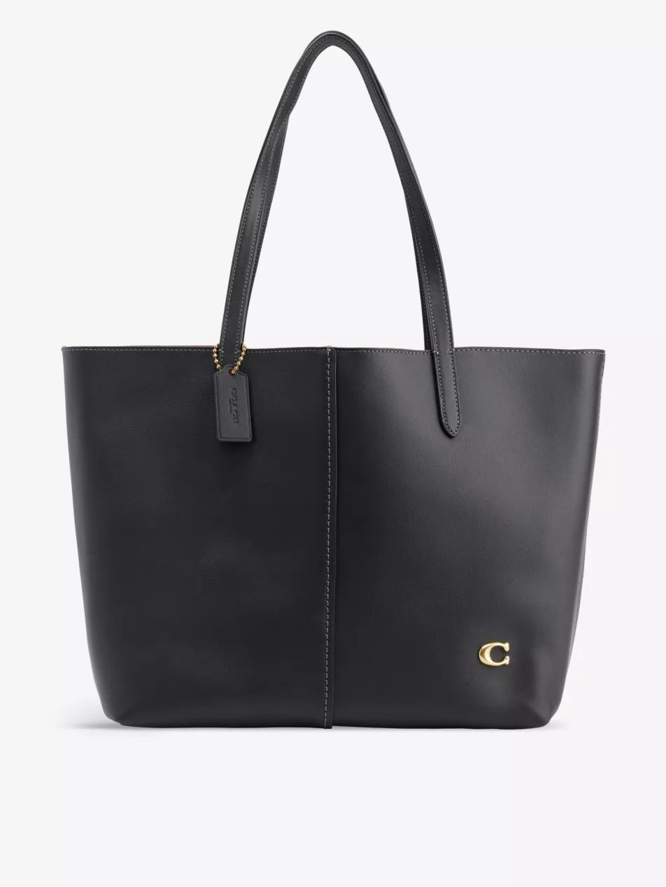 North 32 branded-plaque leather tote bag | Selfridges