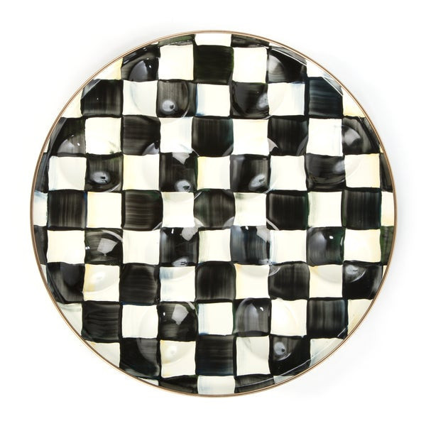 MacKenzie-Childs Courtly Check Egg Plate | MacKenzie-Childs