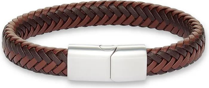 Nordstrom Men's Woven Leather Bracelet | Nordstrom | Nordstrom