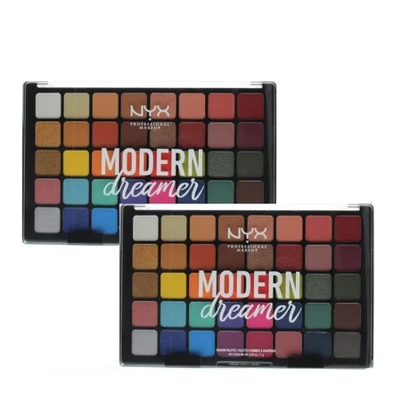 NYX Professional Makeup Modern Dreamer Shadow Palette (40 Shades x 0.03oz) 1.2oz/40g (2 Pack) | Walmart (US)