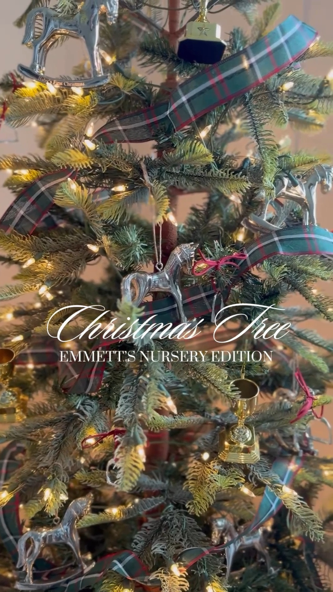 🎄✨ Emmett’s Ralph Lauren Christmas Tree ✨🎄
This year I wanted his tree to feel classic, timeless, and full of little storybook charm — so I added rocking horses, golden trophies, silver stirrups, and the most beautiful Ralph Lauren–inspired plaid ribbon. 🐴🎁

It’s cozy, nostalgic, and perfectly captures that Ralph Lauren Christmas magic. 🤍

#RalphLaurenStyle #ChristmasTreeDecor #ClassicChristmas #TraditionalChristmas #ChristmasDecorIdeas #KidsChristmasTree #ChristmasInspo #HolidayDecor #ChristmasAesthetic #RalphLaurenHome #ChristmasTreeInspo #ChristmasDecor

#LTKHoliday #LTKBaby #LTKKids