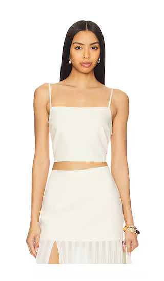 Lucian Crop Top in Cream | Revolve Clothing (Global)