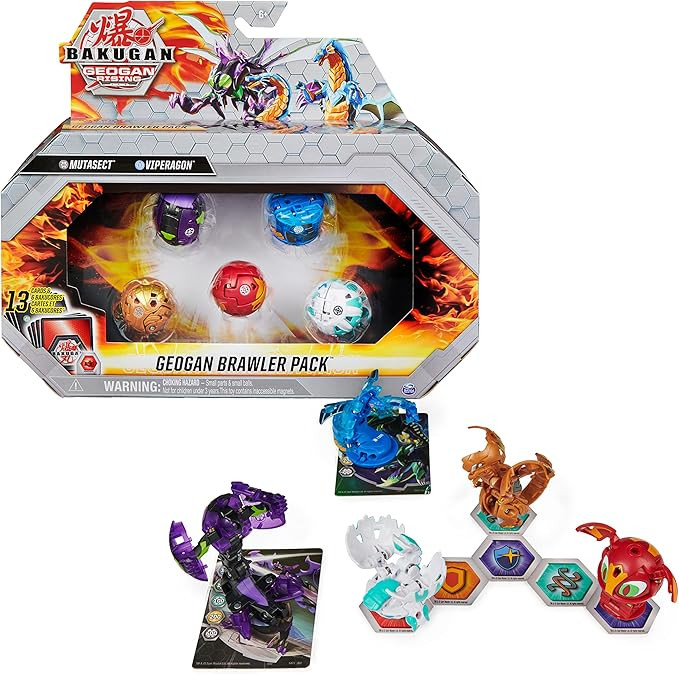 Bakugan Geogan Brawler 5-Pack, Exclusive Mutasect and Viperagon Geogan and 3 Collectible Action F... | Amazon (US)