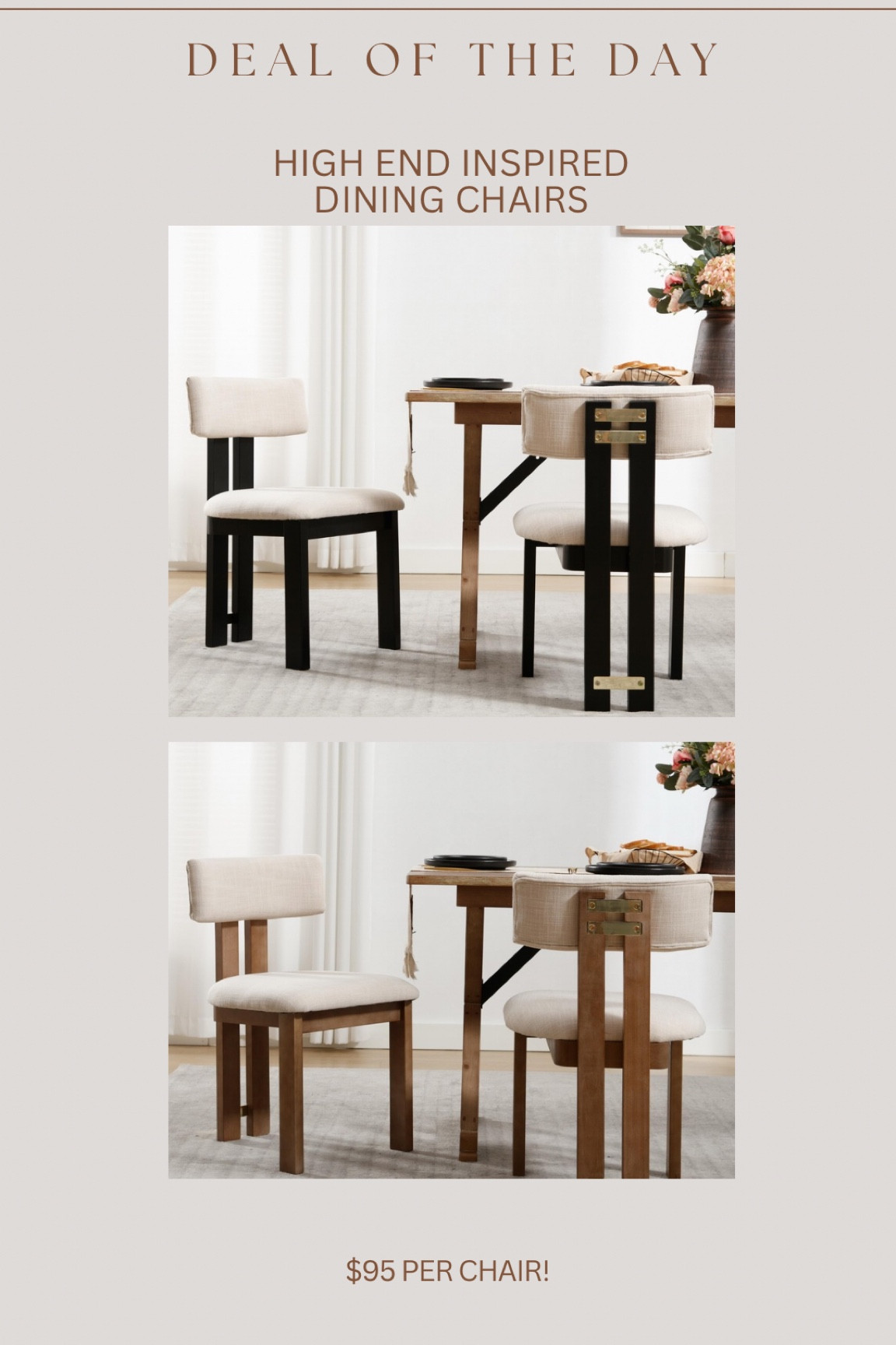 Brand new Amazon high end inspired dining chairs!!! Under $100 per chair 🙌🏻🤯 compare to $499 for one 

#LTKStyleTip #LTKHome #LTKSaleAlert