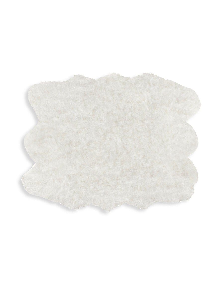 Luxe Faux Fur Gordon Solid Faux Fur Rug - Off White - Size 5' X 6' | Saks Fifth Avenue OFF 5TH