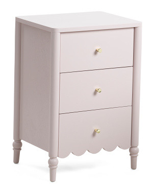 18x14x26 3 Drawer Scalloped Bottom Side Table | Bedroom | Marshalls | Marshalls