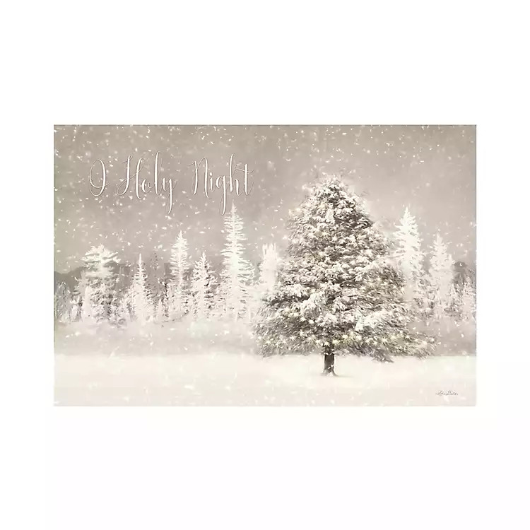New! Snowy O Holy Night Canvas Art Print | Kirkland's Home