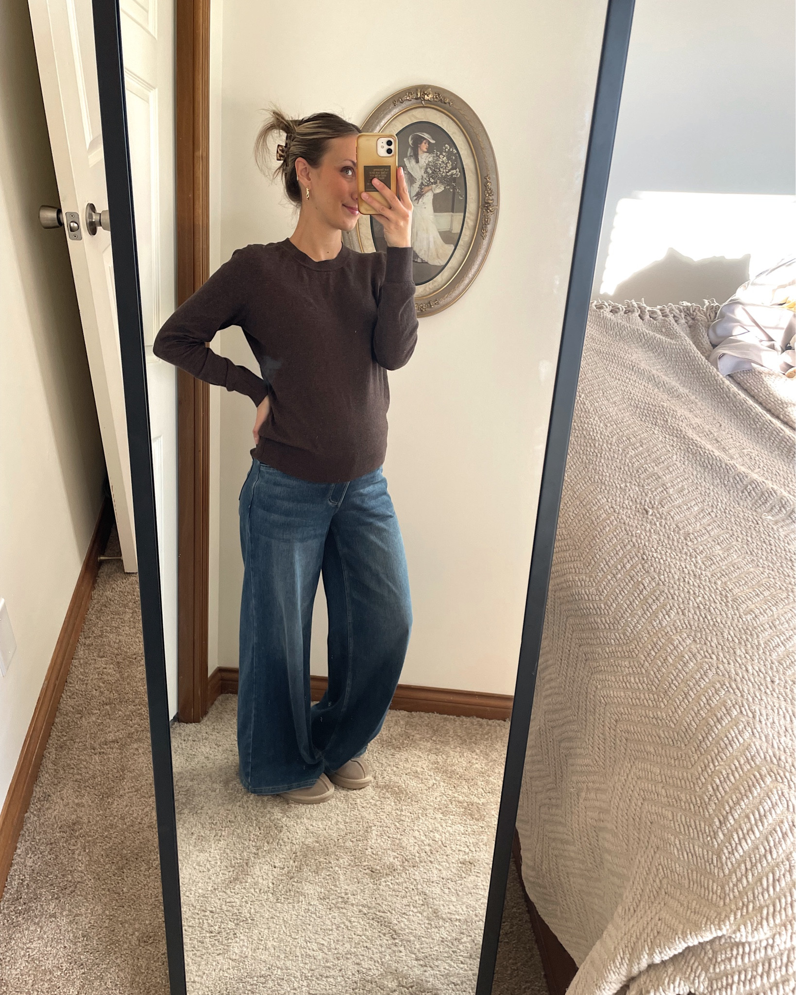 It is unbelievable how this cotton cashmere lightweight sweater is so affordable. Paired with these maternity jeans from Halara… I’m obsessed 

#LTKBump #LTKootd #LTKgrwm