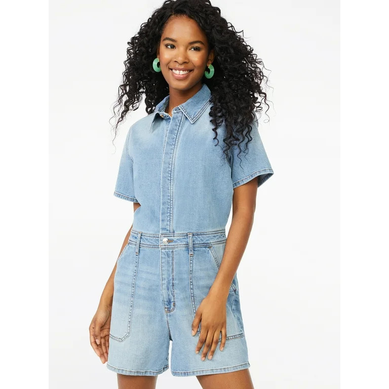 Scoop Women's Utility Romper - Walmart.com | Walmart (US)