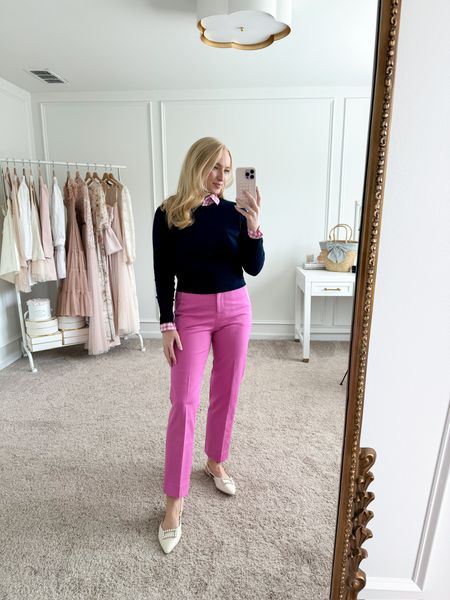 Love this classic look from J.Crew! Perfect for a work lunch or event! Wearing size small in the top and size 4 in the pants. Workwear // work outfits // spring outfits // lunch outfits // daytime outfits // J.Crew finds // J.Crew Factory

#LTKSeasonal #LTKworkwear #LTKstyletip