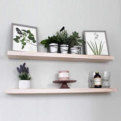 Willow & Grace Wooden Floating Shelves - Rustic White Home Decor Bookshelves, Easily Mounted | Pe... | Amazon (US)