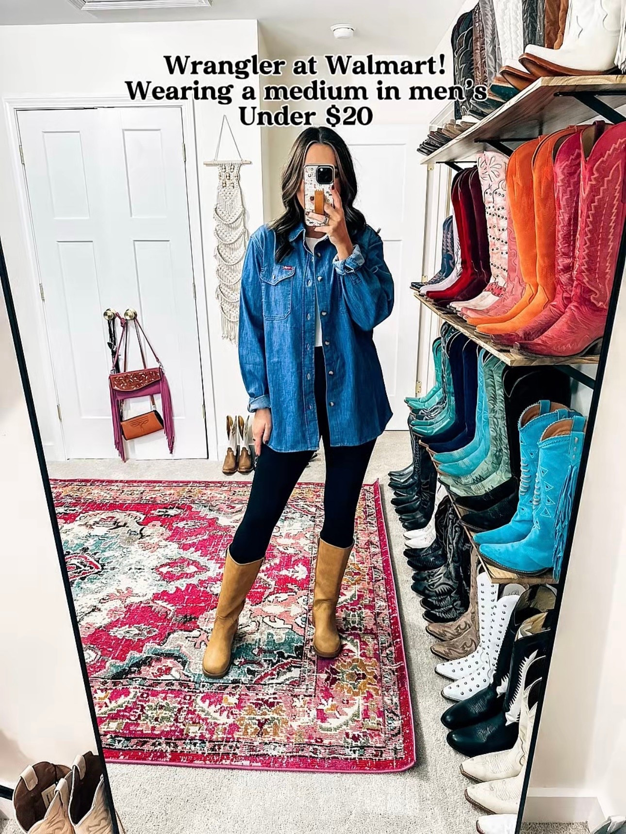 Wrangler denim button down pearl snap from Walmart in the men’s fashion - in a medium under $20 western fashion 

#LTKFindsUnder100 #LTKStyleTip #LTKFindsUnder50