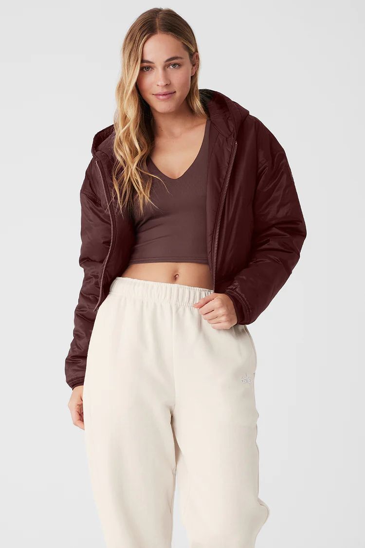 Ripstop Cropped Cosmo Zip Up Hoodie | Alo Yoga