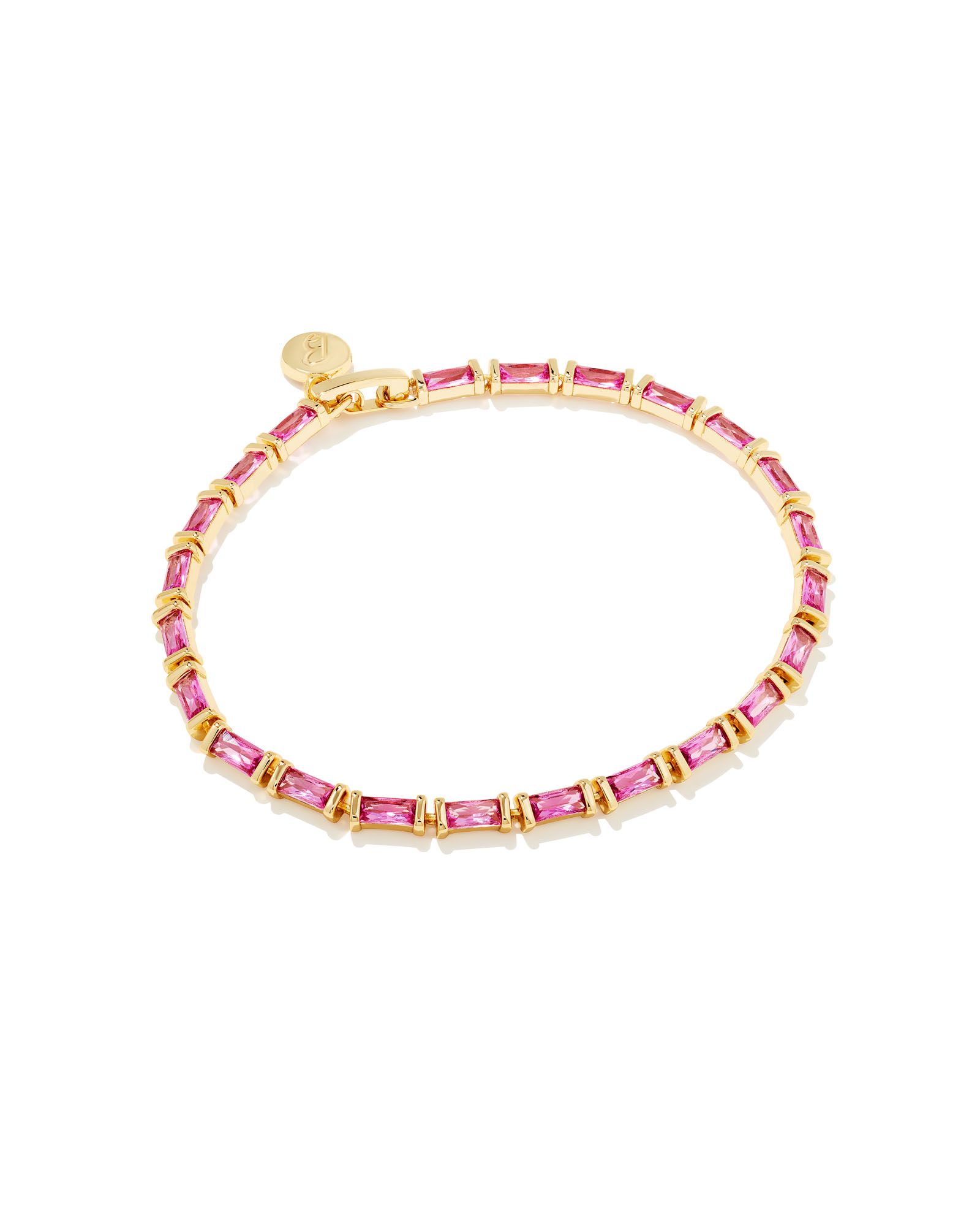Barbie™ x Kendra Scott Gold Delicate Chain Bracelet in Pink Crystal | Kendra Scott | Kendra Scott