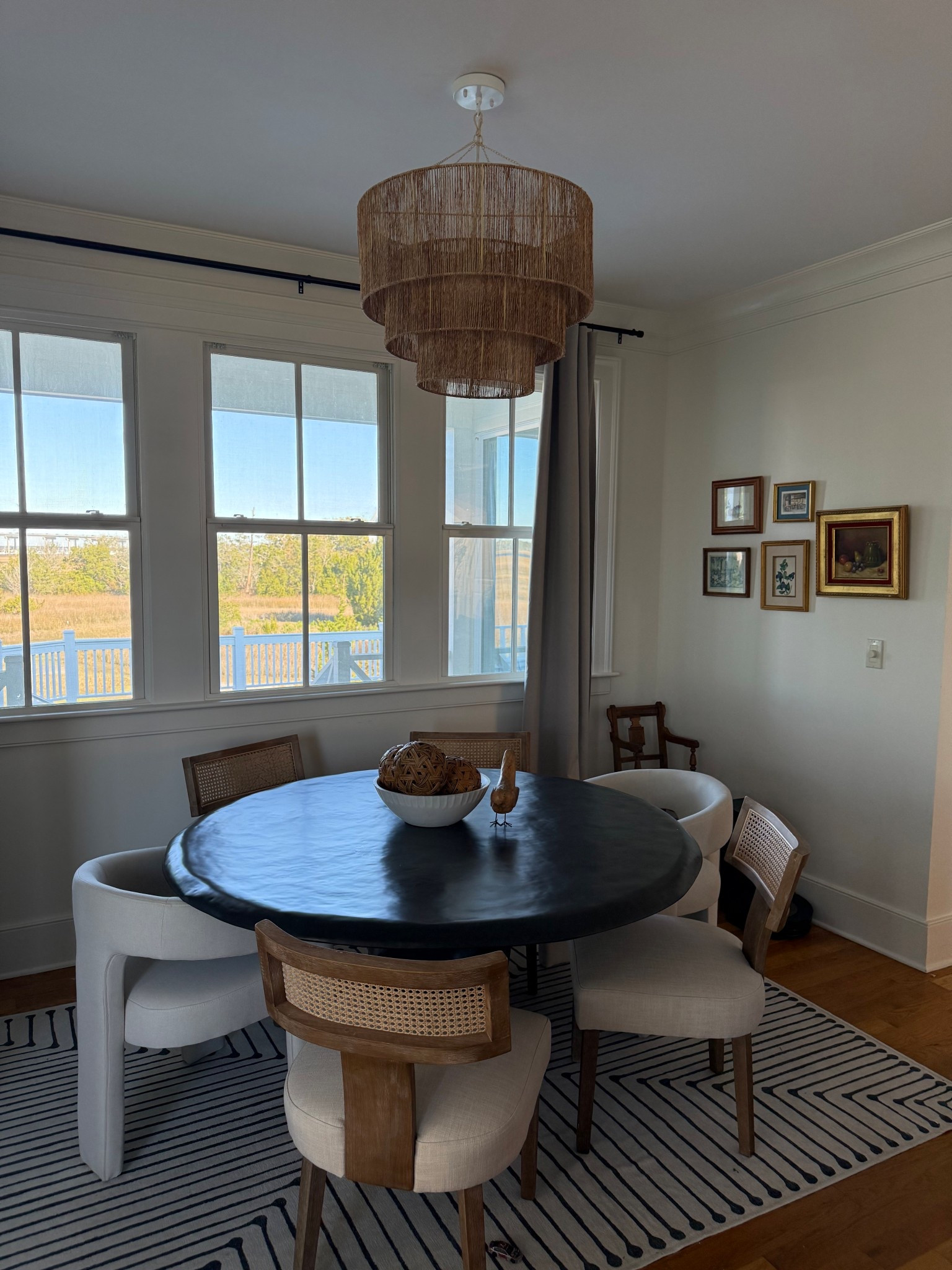 Kitchen nook, breakfast dining, coastal home