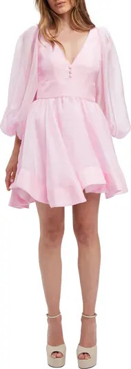 Bardot Eva Long Sleeve Organza Minidress | Nordstrom | Nordstrom