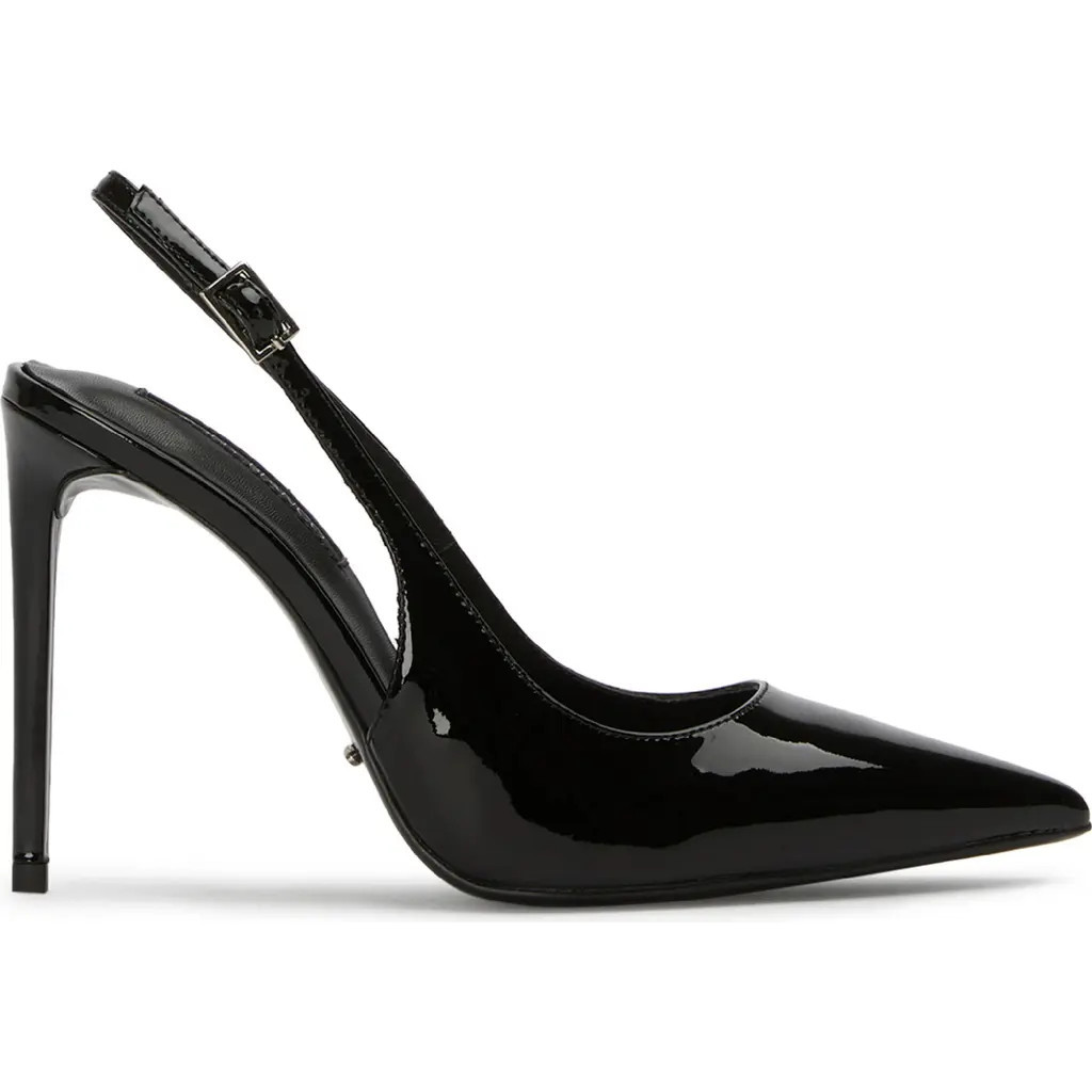 Tony Bianco Asti Slingback Pointed Toe Pump in Black Patent at Nordstrom, Size 5 | Nordstrom