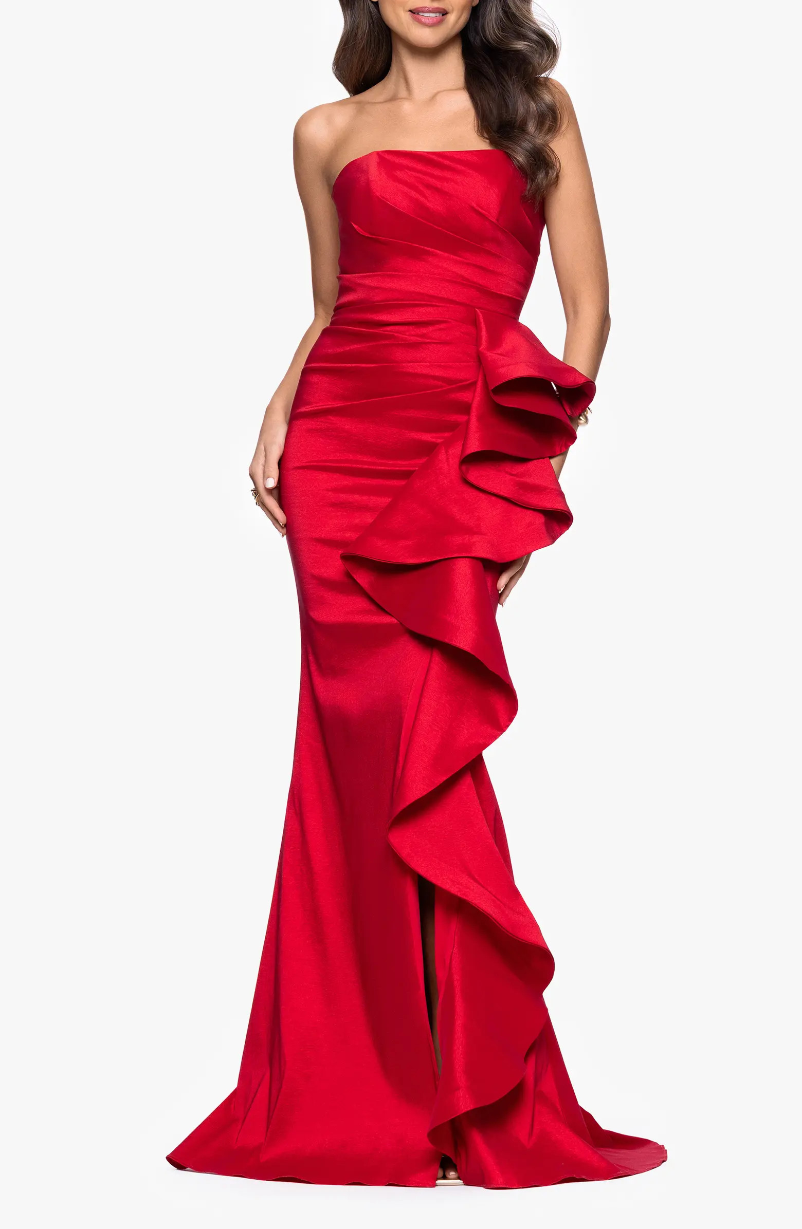 Strapless Cascade Ruffle Gown | Nordstrom