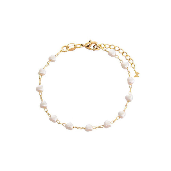 Multi Pearl Beaded Chain Bracelet | Adina Eden