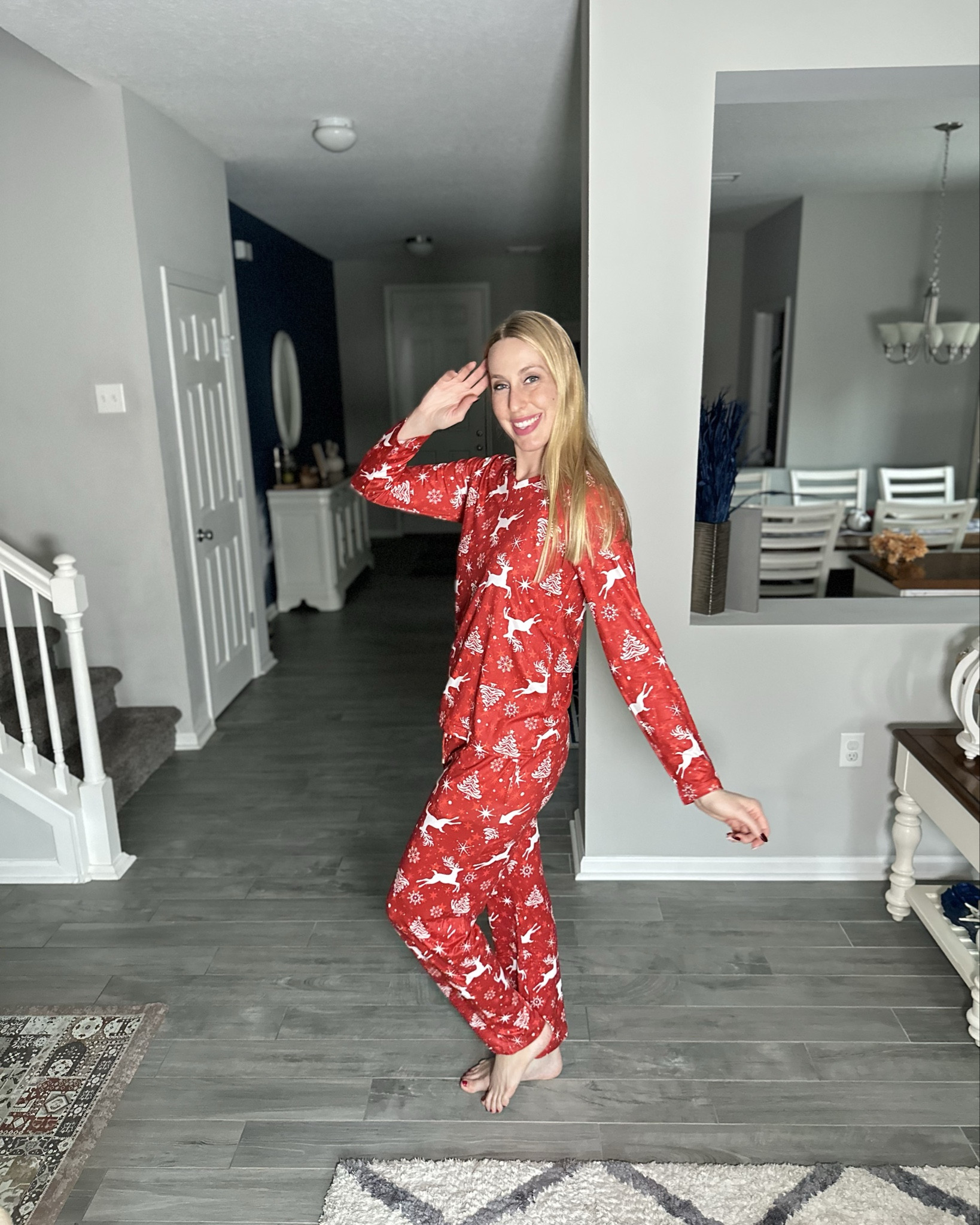 Red Rudolph Christmas 🎄 pjs
❤️ I love how comfortable and soft these are 
❤️ it does come with a pack of two
❤️ wearing size small, fits tts

#LTKHoliday #LTKStyleTip #LTKFindsUnder50