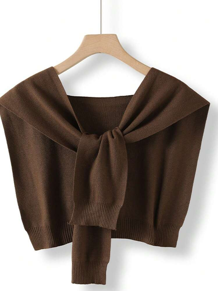 1PC Thin Spring, Summer And Autumn Fashion Air-Conditioned Room Warm Knitted Shawl, High-End Solid Color Knitted Scarf, Sunscreen Scarf, Soft And Glutinous Loose Long-Sleeved Versatile T-Shirt Women's Shoulder Scarf, Suitable For Daily Use. For Dress | SHEIN