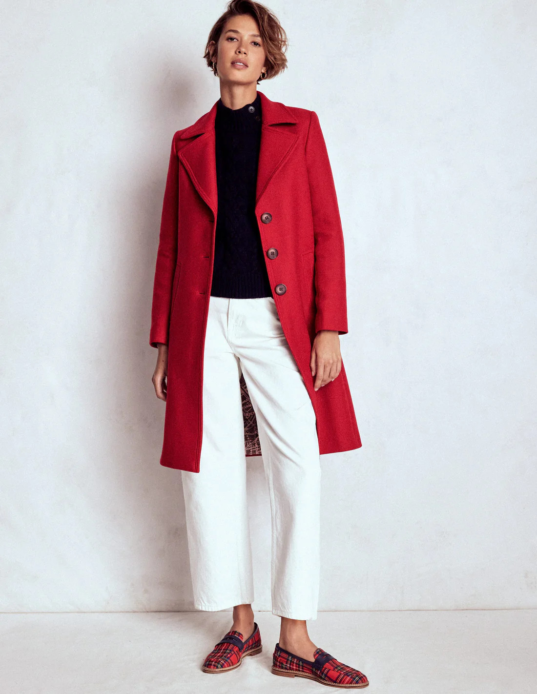 Newport Wool Coat-Cranberry Red | Boden UK