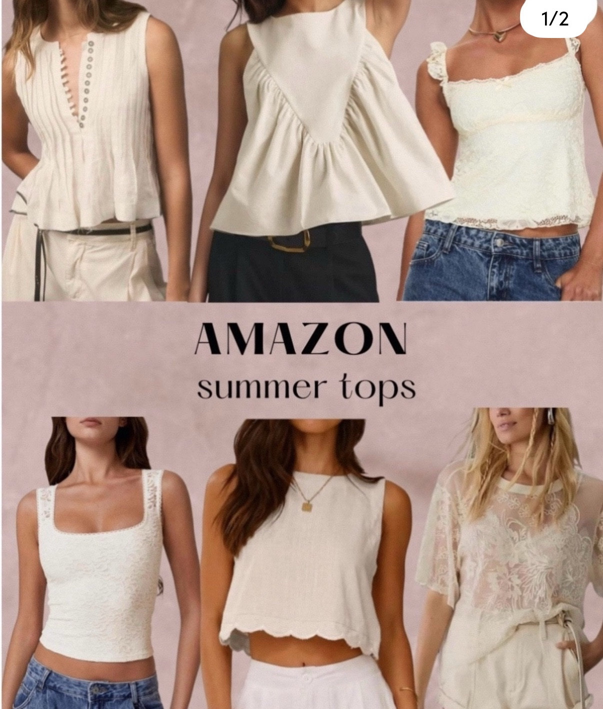 Neutral summer tops #summertop #summertops 