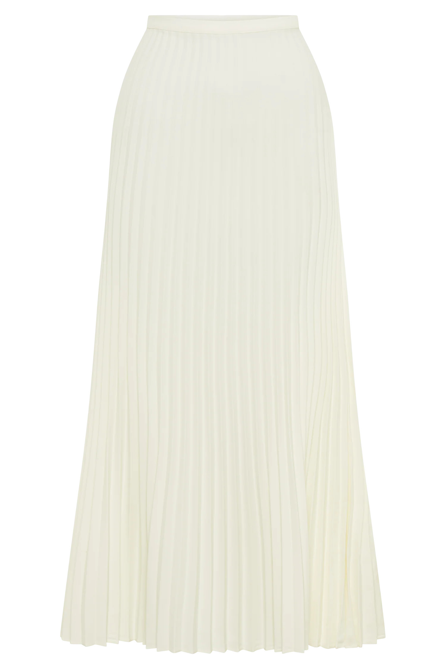 Twyla Pleated Suiting Maxi Skirt - Ivory | Meshki UK