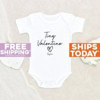Valentines Day Baby Onesie® Mini Personalized Name Little Newborn Shower Gift | Etsy (US)