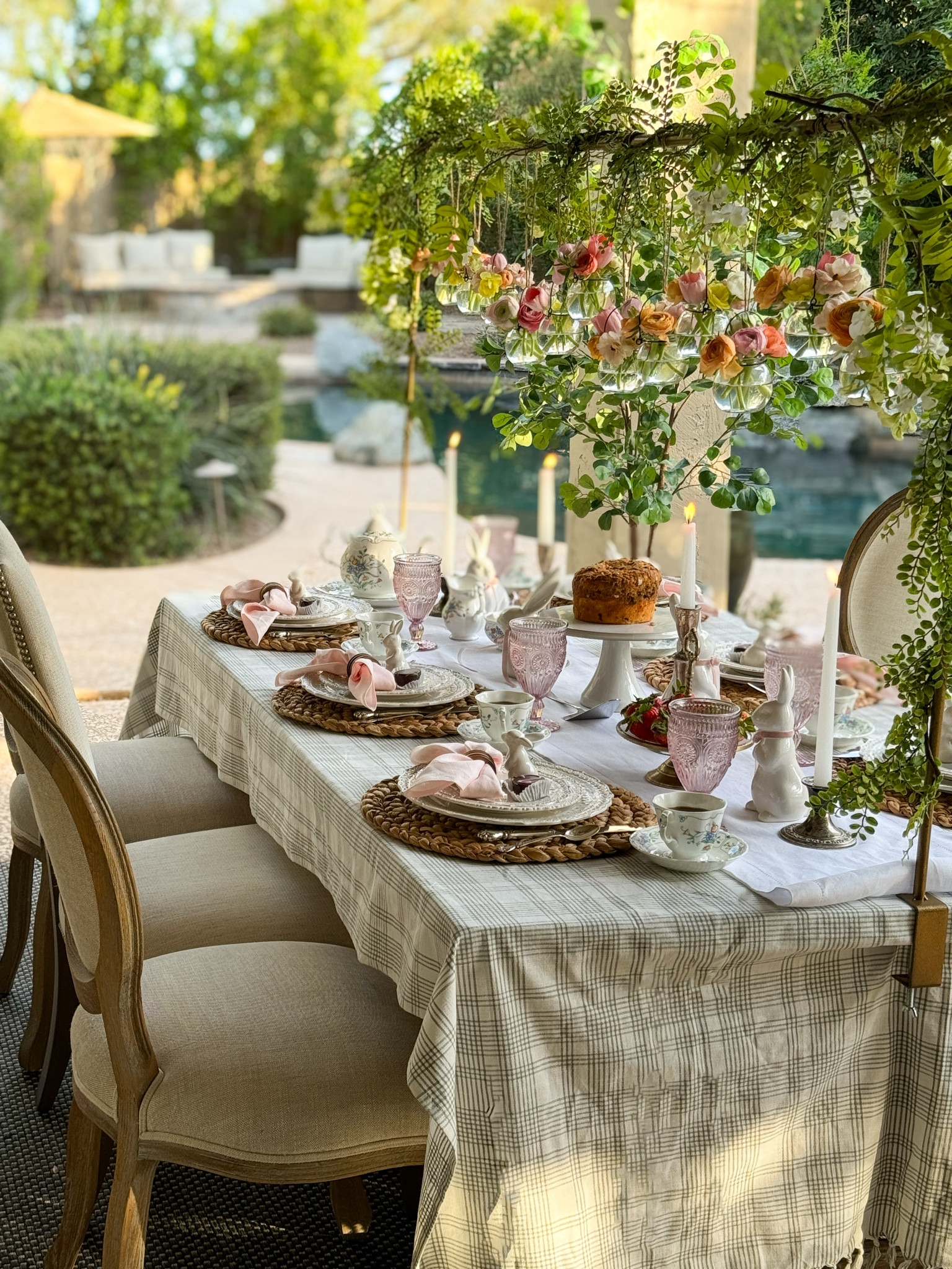 Elevate your Easter table by adding an over the table rod and decorating it with fresh spring flowers to create charming ambience. 

#eastertablescape #eastertable #springtable #easterbrunch #springdecor #alfrescodining
Over the table rod, alfresco, table rod accessories, lace embossed dishes, French country cottage, tea party 

#LTKhome #LTKparties #LTKSeasonal