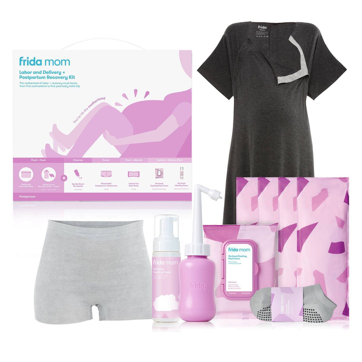 Frida Mom Labor and Delivery + Postpartum Recovery Kit - Postpartum Must-Haves + Babyshower Gift ... | Target