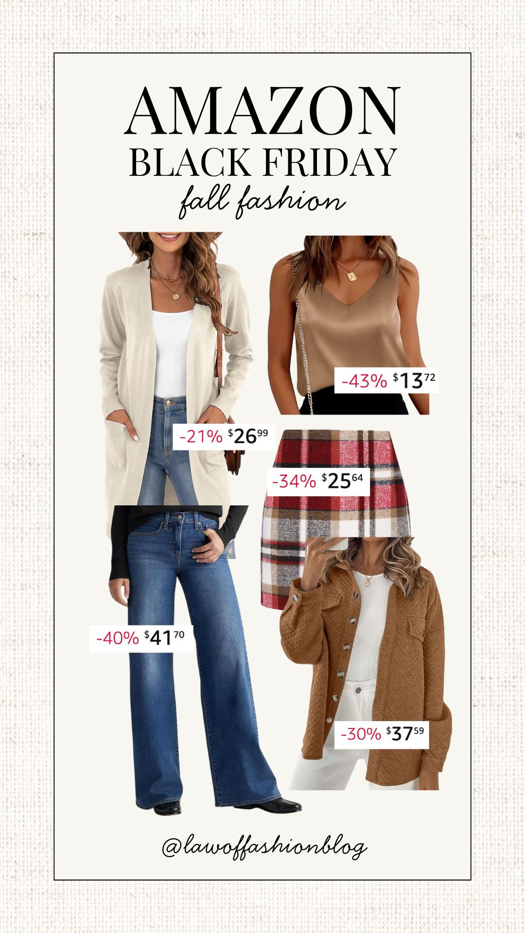 Amazon Black Friday fall fashion finds! Long sleeve open cardigan, Levi jeans, plaid skirt, jacket, trending finds, affordable fashion, Thanksgiving outfit 

 #LTKCyberWeek #LTKSaleAlert #LTKFindsUnder50