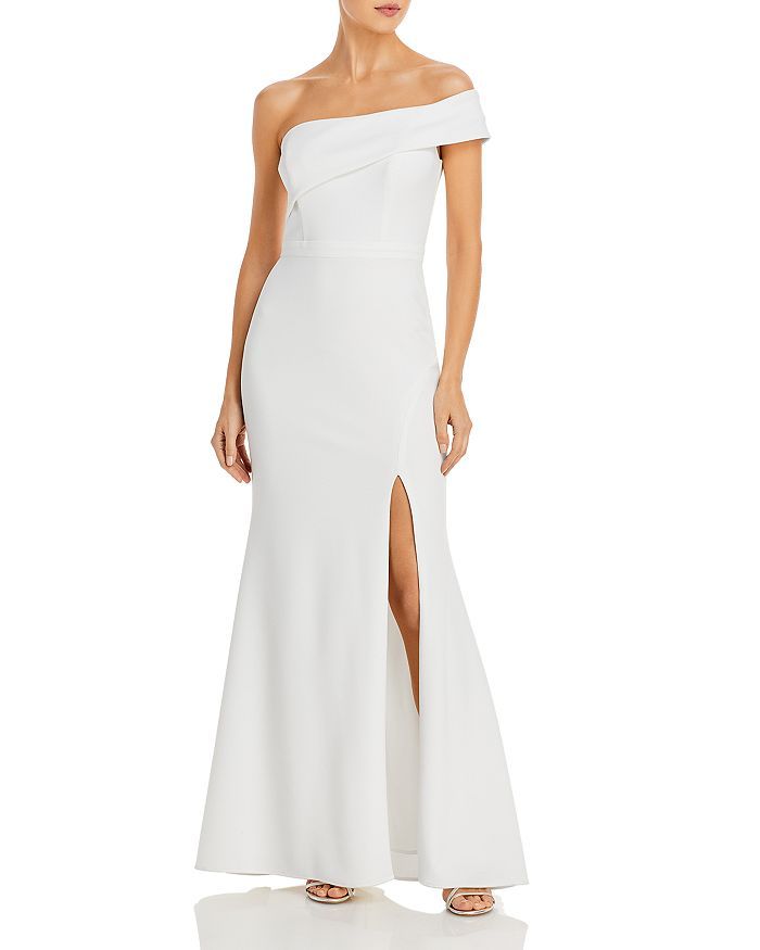 Scuba Crepe Off-the-Shoulder Gown - 100% Exclusive | Bloomingdale's (US)