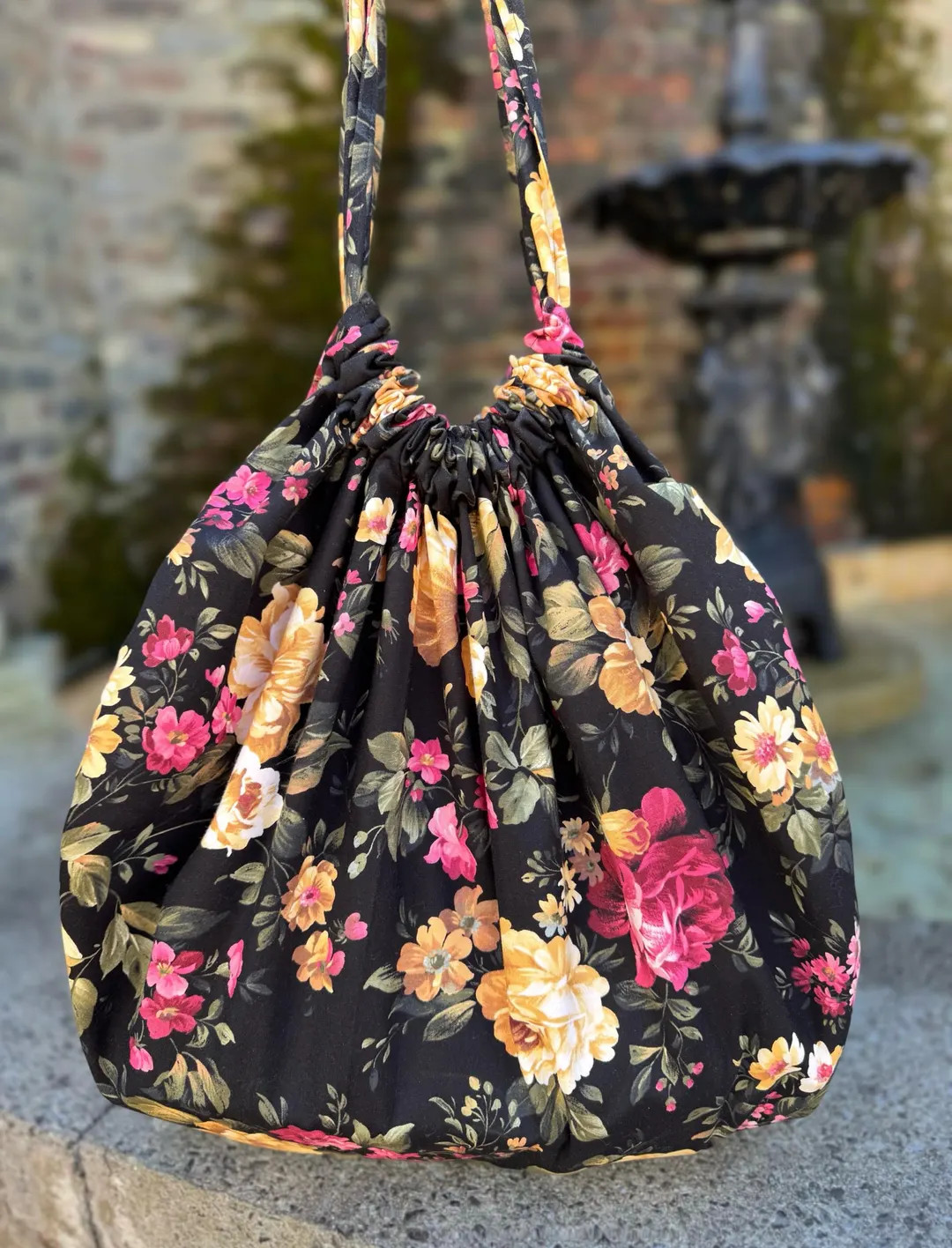 SHIPS FAST Oversized Vintage Inspired Floral Tote Bag Carry All Bag Croquette Style Cottage Core ... | Etsy (US)