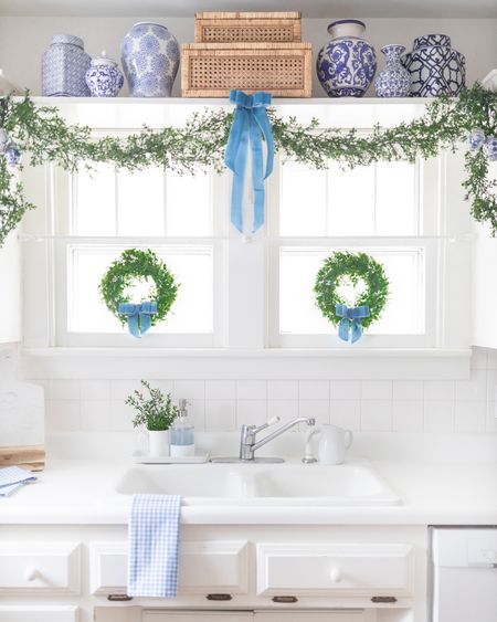 This year’s kitchen Christmas decor 💙 decided to go more coastal with lots of blues and greens (and, of course, my beloved ginger jars 😂). Follow me on the LTK app for more shoppable holiday decor ideas and inspo! 

#LTKHoliday #LTKhome #LTKSeasonal