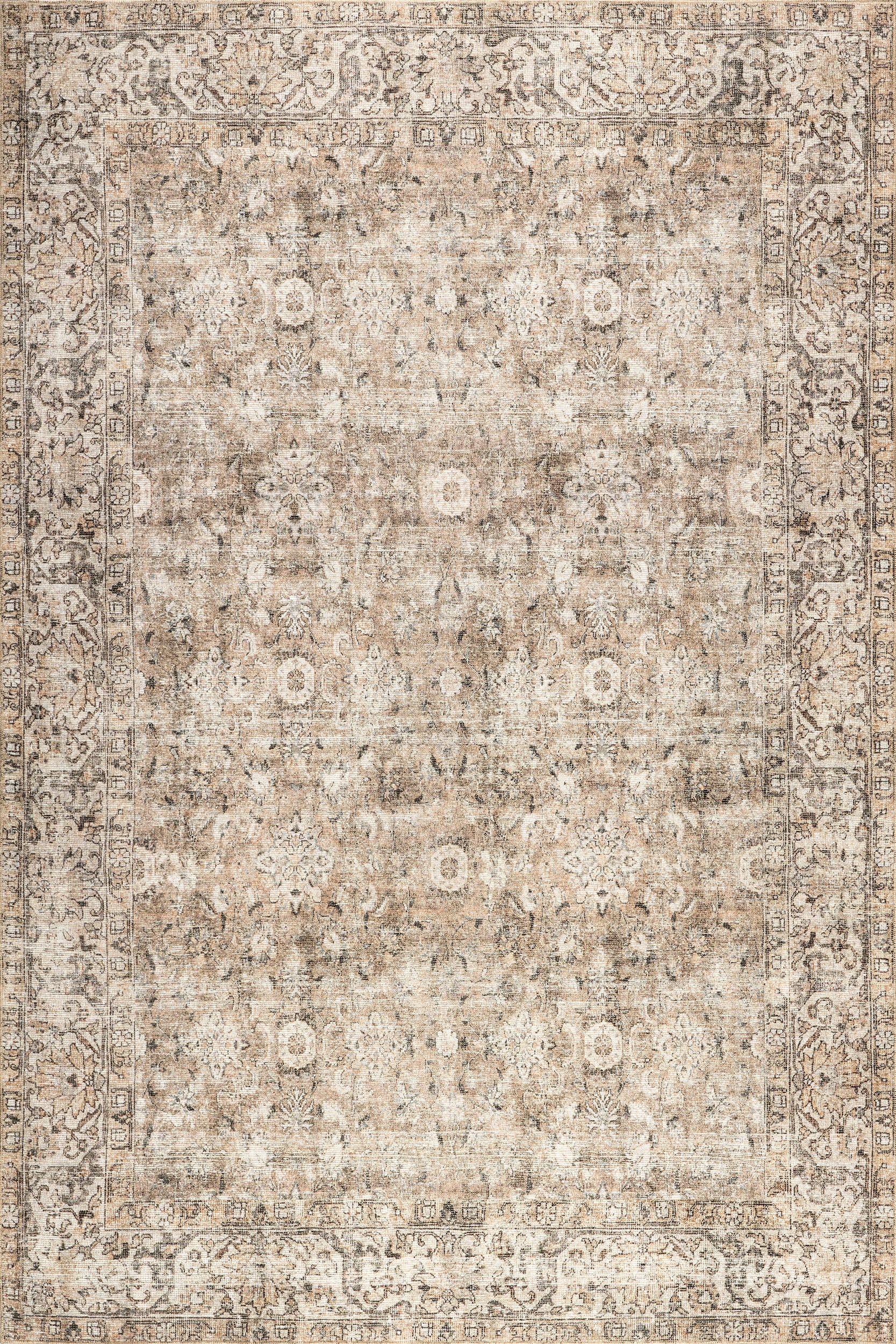 Dark Beige Westfield Antiqued Jute-Blend 6' 7"" x 9' rug | Rugs USA