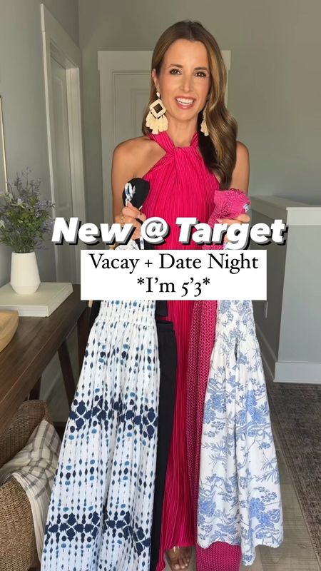 New target summer arrivals! Date night outfits. Target resort wear. Vacation dresses. 4th of July outfits. 4th of July dress. Little black dress. Maxi dresses. Midi dresses. Clear heels are TTS. 

#1: XS and runs a little big. I think a lot of you can size down in this one. There is elastic in the back.
#2: XS and TTS. I think this could fit a small baby bump thanks to the ruching in the midsection. 
#3: XS and TTS + petite-friendly. Straps are adjustable.
#4: XS and straps are stretchy + TTS. Great length on me.
#5: XS and runs big - consider sizing down. Straps are adjustable.
#6: XS - consider sizing down if in-between sizes.
#7: XS and TTS + great length on me. 


#LTKFindsUnder50 #LTKTravel #LTKShoeCrush