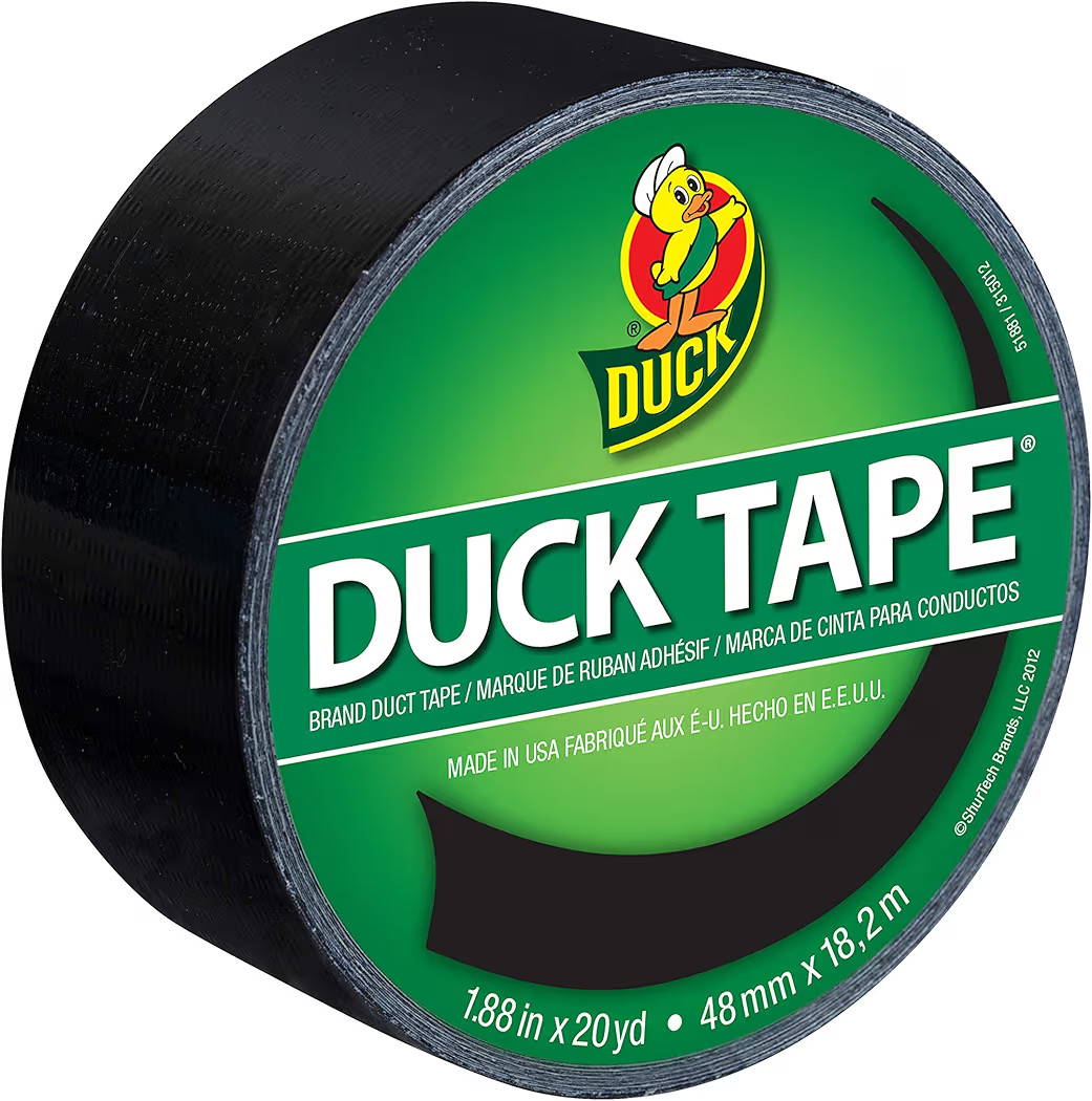 Duck Brand 1265013 Color Duct Tape, Single Roll, Black | Amazon (US)