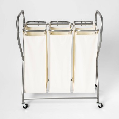 Rolling Triple Laundry Sorter - White - Threshold™ | Target