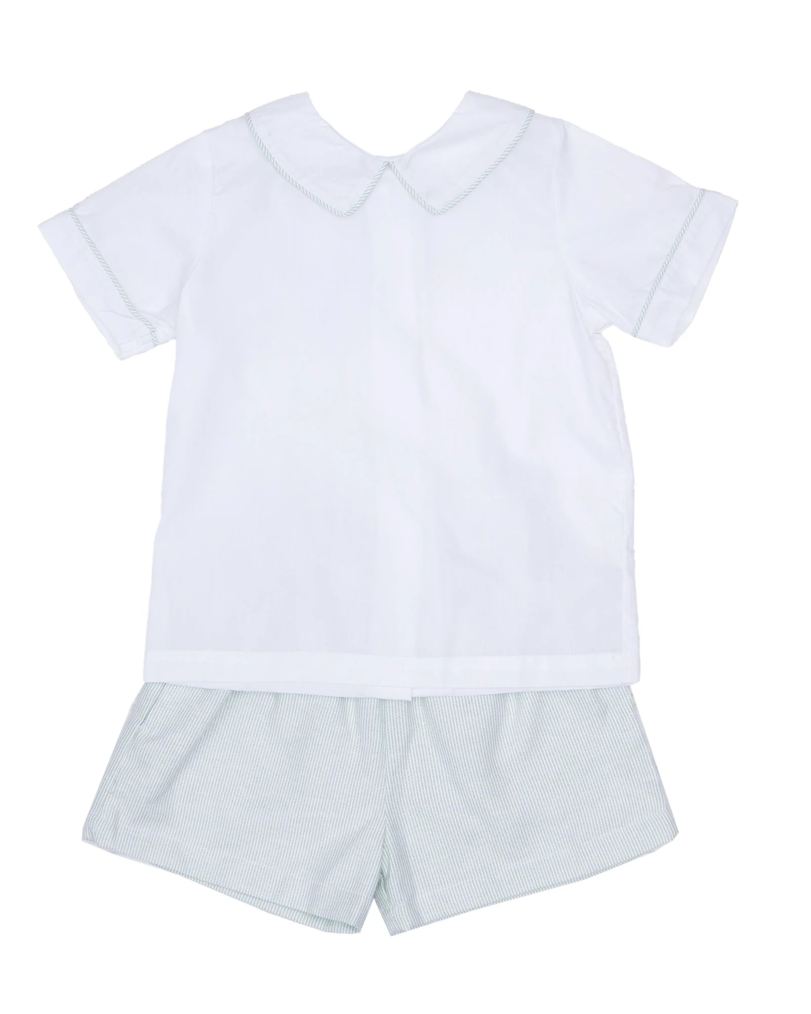 John Willow Green Stripe Short Set | The Oaks Apparel Company