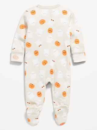 2-Way-Zip Sleep & Play Ruffle-Shoulder Footed One-Piece for Baby | Old Navy | Old Navy (US)