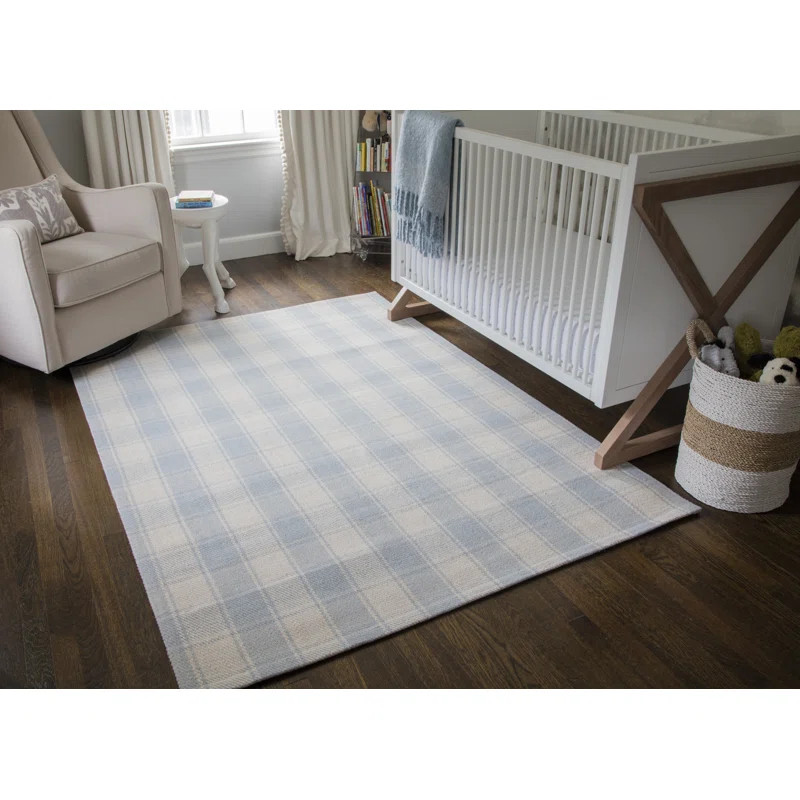Marlborough Flatweave Wool Plaid Rug | Wayfair North America