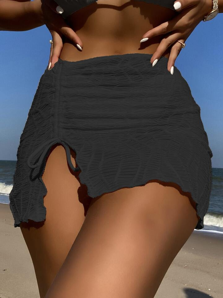 Drawstring Front Cover Up Skirt | SHEIN