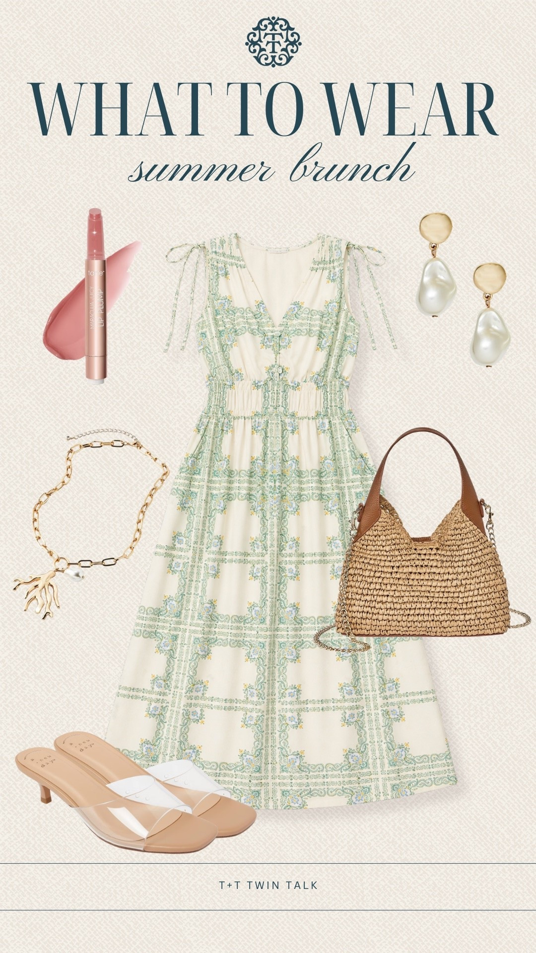 What to wear summer brunch! We can’t believe this dress is from Target and only $40! We paired it with summer forward accessories to complete the look!

#LTKootd #LTKgrwm #LTKdayinmylife