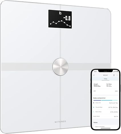 Withings Body+ - Digital Wi-Fi Smart Scale with Automatic Smartphone App Sync, Full Body Composit... | Amazon (US)