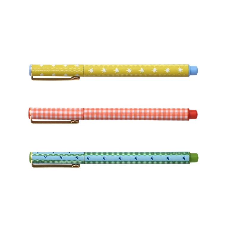 Papier To Go Set of 3 Fineliner Pens with Floral Print in Water-Based Ink | Walmart (US)
